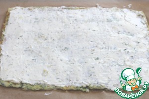 Рулет из цукини с творожным сыром и зеленью